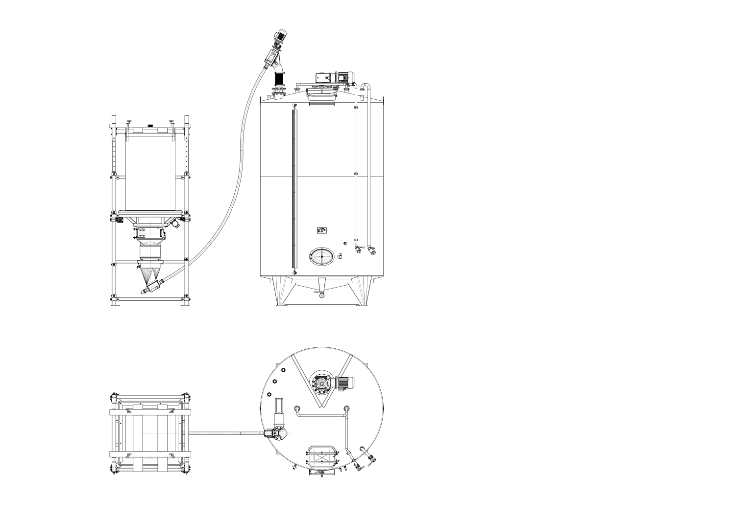Svuota big bag con coclea flesibile