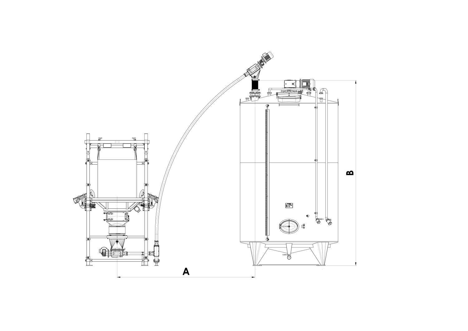 Svuota big bag per spazi limitati